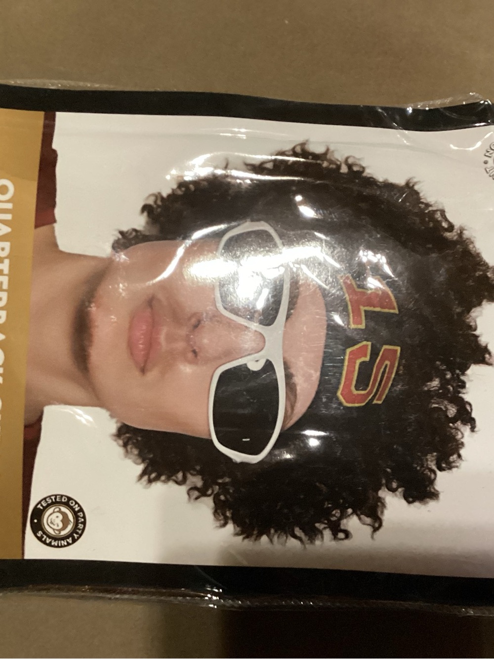 Men’s quarterback curls wig - Bold Retro Look curl wig for your costume new